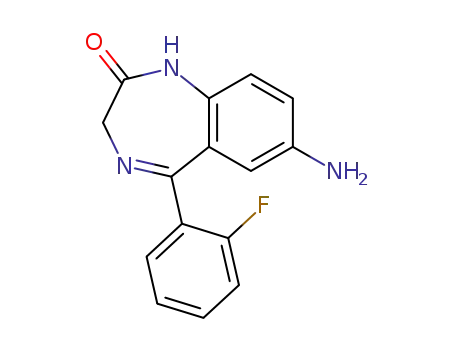 Molecular Structure of 894-76-8 (7-aminodesmethylflunitrazepam)