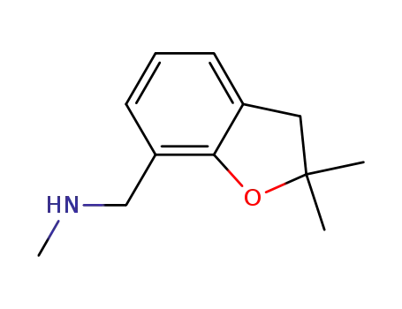 Molecular Structure of 868755-46-8 (N-[(2,2-DIMETHYL-2,3-DIHYDRO-1-BENZOFURAN-7-YL)METHYL]-N-METHYLAMINE)
