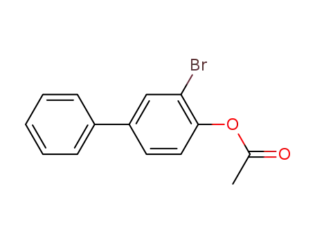 Molecular Structure of 7466-03-7 (3-bromobiphenyl-4-yl acetate)