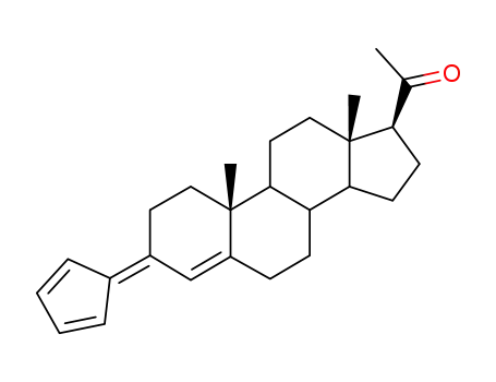 Molecular Structure of 6952-10-9 (3-(cyclopenta-2,4-dien-1-ylidene)pregn-4-en-20-one)