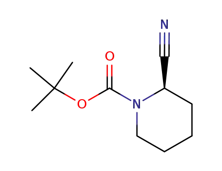 Molecular Structure of 940000-26-0 ((R)-1-N-BOC-2-CYANO-PIPERIDINE)
