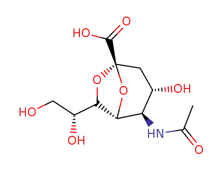 Molecular Structure of 95574-95-1 (2,7-anhydro-N-acetylneuraminic acid)
