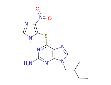 94093-63-7,9-(2-methylbutyl)-6-[(1-methyl-4-nitro-1H-imidazol-5-yl)sulfanyl]-9H-purin-2-amine,