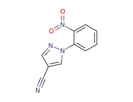 Molecular Structure of 90947-37-8 (1-(2-nitrophenyl)-1H-pyrazole-4-carbonitrile)