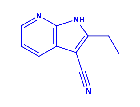 Molecular Structure of 954112-84-6 (1H-Pyrrolo[2,3-b]pyridine-3-carbonitrile, 2-ethyl-)