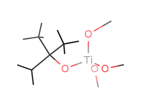 Molecular Structure of 94136-97-7 (Titanium, 3-(1,1-dimethylethyl)-2,2,4,4-tetramethyl-3-pentanolatotrimethoxy-, (T-4)-)
