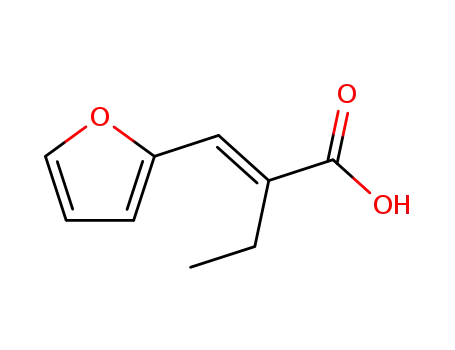 Molecular Structure of 94084-72-7 ((2Z)-2-(furan-2-ylmethylidene)butanoic acid)