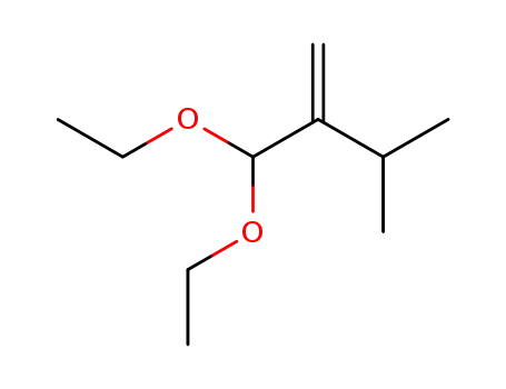 Molecular Structure of 16627-19-3 (1-Butene, 2-(diethoxymethyl)-3-methyl-)