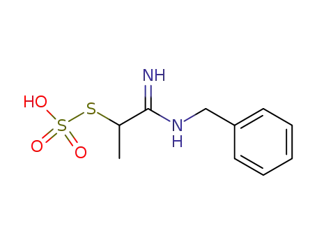 Molecular Structure of 94217-06-8 (S-[(1Z)-1-amino-1-(benzylimino)propan-2-yl] hydrogen sulfurothioate)