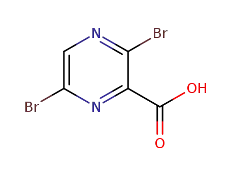 Molecular Structure of 957230-68-1 (3,6-Dibromopyrazine-2-carboxylic acid)