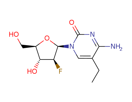 2-1H-PYRIMIDINONE,4-AMINO-1-(2-DEOXY-2-FLUORO-SS-D-ARABINOFURANOSYL)-5-ETHYL-