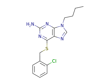 94252-91-2,9-butyl-6-[(2-chlorobenzyl)sulfanyl]-9H-purin-2-amine,