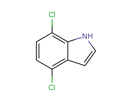 Molecular Structure of 96129-73-6 (4,7-DICHLOROINDOLE)