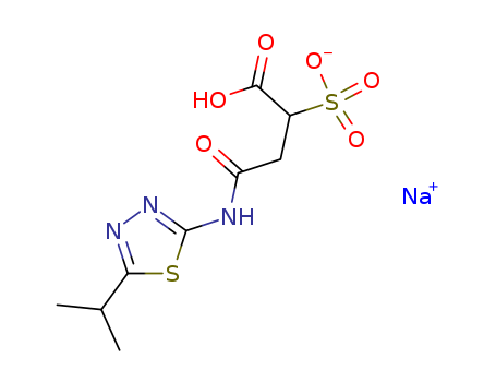 95896-15-4,sodium 1-carboxy-3-oxo-3-{[5-(propan-2-yl)-1,3,4-thiadiazol-2-yl]amino}propane-1-sulfonate,