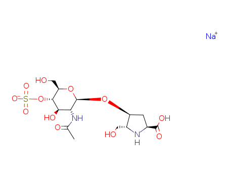 95975-85-2,4α-[[2-(Acetylamino)-2-deoxy-4-O-sodiosulfo-β-D-glucopyranosyl]oxy]-5β-(hydroxymethyl)-L-proline,Substance F3 monosodium salt;Bulgecin C monosodium salt;F3 monosodium salt;