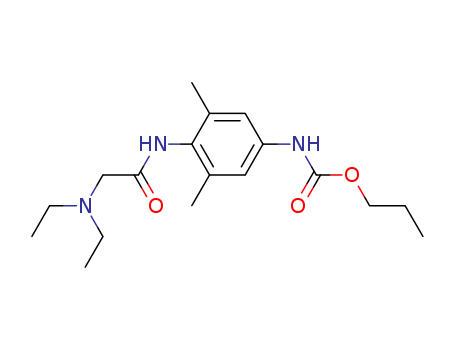 Carbanilic acid,4-[2-(diethylamino)acetamido]-3,5-dimethyl-, propyl ester (7CI) cas  94262-08-5