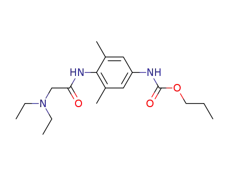 Molecular Structure of 94262-08-5 (propyl N-[4-[(2-diethylaminoacetyl)amino]-3,5-dimethyl-phenyl]carbamat e)