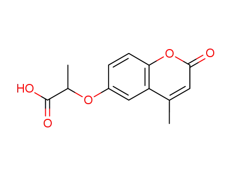 Molecular Structure of 96078-22-7 (2-[(4-methyl-2-oxo-2H-chromen-6-yl)oxy]propanoic acid)