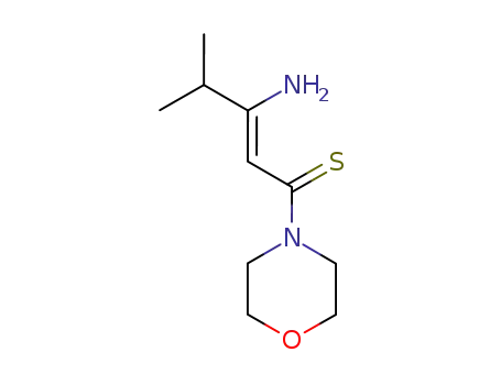 Molecular Structure of 97309-69-8 (Morpholine,  4-(3-amino-4-methyl-1-thioxo-2-pentenyl)-  (9CI))