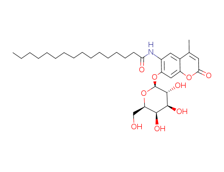 6-Hexadecanoylamino-4-methylumbelliferyl-galactopyranoside                                                                                                                                              