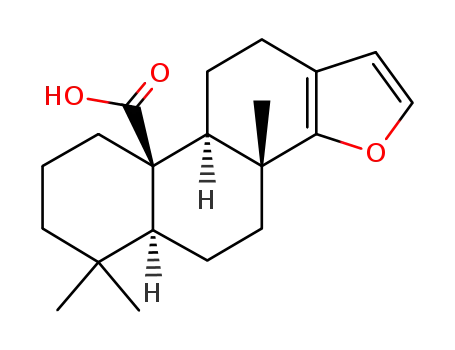 Molecular Structure of 97640-44-3 ((-)-4,4,8-Trimethyl-18-nor-15-oxa-5α-androsta-13,16-diene-19-oic acid)