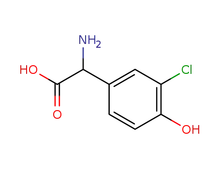 Molecular Structure of 943-31-7 (AMINO-(3-CHLORO-4-HYDROXY-PHENYL)-ACETIC ACID)