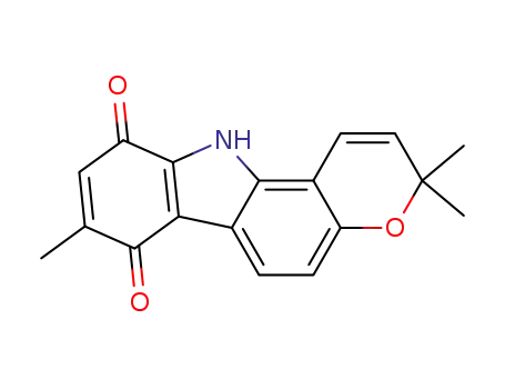 Molecular Structure of 96861-91-5 (3,11-Dihydro-3,3,8-trimethylpyrano[3,2-a]carbazole-7,10-dione)