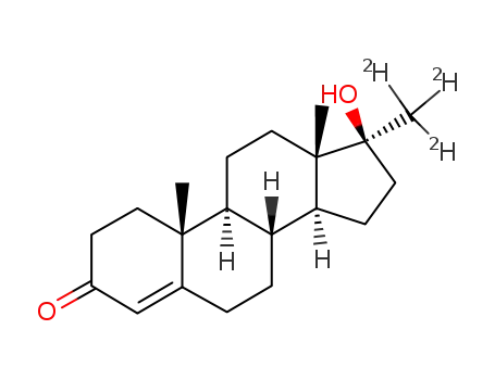 Molecular Structure of 96425-03-5 (4-ANDROSTEN-17ALPHA-METHYL-D3-17BETA-OL-3-ONE)