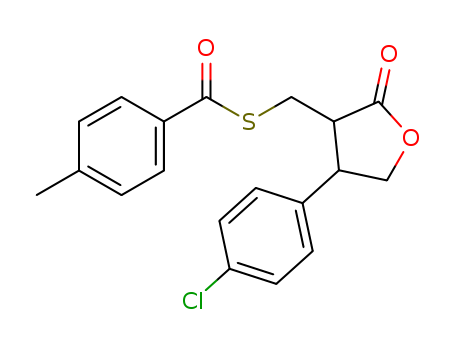 98163-67-8,O-{[(3S)-4-(4-chlorophenyl)-2-oxotetrahydrofuran-3-yl]methyl} 4-methylbenzenecarbothioate,