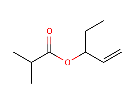 Molecular Structure of 945529-33-9 (1-Penten-3-ol isobutyrate)