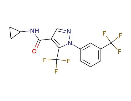 98534-59-9,N-cyclopropyl-5-(trifluoromethyl)-1-[3-(trifluoromethyl)phenyl]-1H-pyrazole-4-carboxamide,N-Cyclopropyl-5-(trifluoromethyl)-1-(3-(trifluoromethyl)phenyl)pyrazole-4-carboxamide;1H-Pyrazole-4-carboxamide,N-cyclopropyl-5-(trifluoromethyl)-1-(3-(trifluoromethyl)phenyl);