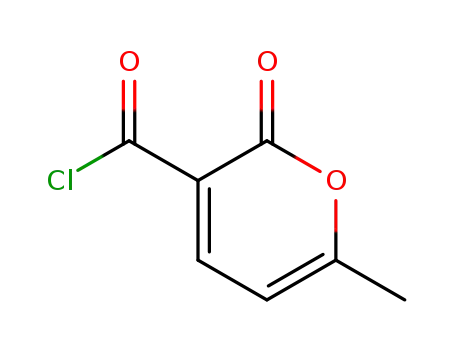 Molecular Structure of 98273-11-1 (Sorbic acid, 2-(chloroformyl)-5-hydroxy-, delta-lactone (6CI))