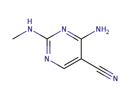 5-Pyrimidinecarbonitrile, 4-amino-2-methylamino- (6CI)