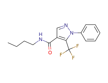 Molecular Structure of 98534-38-4 (N-butyl-1-phenyl-5-(trifluoromethyl)-1H-pyrazole-4-carboxamide)