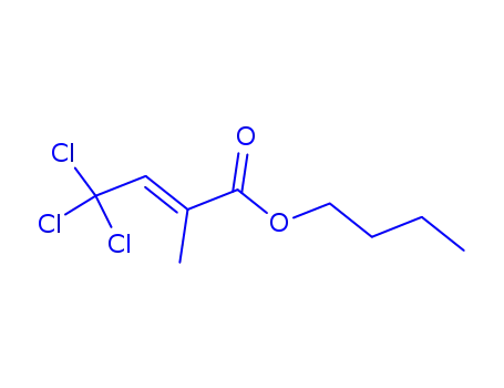Molecular Structure of 97993-74-3 (Butyl 4,4,4-trichloro-2-methyl but-2-enoate)
