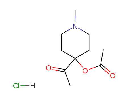 Molecular Structure of 98694-57-6 (4-acetyl-1-methylpiperidin-4-yl acetate hydrochloride)