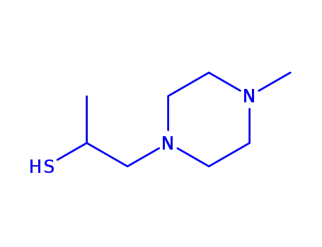 Molecular Structure of 98455-42-6 (1-Piperazineethanethiol,-alpha-,4-dimethyl-(9CI))