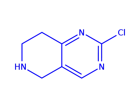 Molecular Structure of 944901-59-1 (2-chloro-5,6,7,8-tetrahydropyrido[4,3-d]pyrimidine)