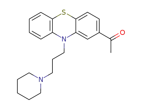Molecular Structure of 98271-51-3 (1-{10-[3-(piperidin-1-yl)propyl]-10H-phenothiazin-2-yl}ethanone)