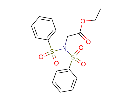 Molecular Structure of 94500-78-4 (ethyl 2-(bis(benzenesulfonyl)amino)acetate)