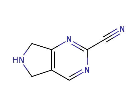 Molecular Structure of 947305-16-0 (6,7-dihydro-5H-pyrrolo[3,4-d]pyrimidine-2-carbonitrile)