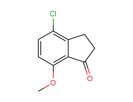 Molecular Structure of 99183-99-0 (4-Chloro-7-Methoxy-1-indanone)