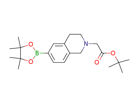 Molecular Structure of 949922-33-2 (tert-butyl 2-(6-(4,4,5,5-tetramethyl-1,3,2-dioxaborolan-2-yl)-3,4-dihydroisoquinolin-2(1H)-yl)acetate)