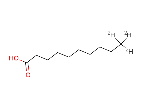 Molecular Structure of 102611-15-4 (DECANOIC-10,10,10-D3 ACID)