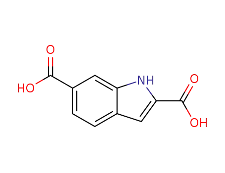 Molecular Structure of 103027-97-0 (1H-INDOLE-2,6-DICARBOXYLIC ACID)