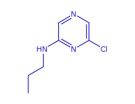 Molecular Structure of 951884-52-9 (2-Chloro-6-(propylamino)pyrazine)