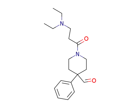 Molecular Structure of 94864-74-1 (1-(3-diethylaminopropanoyl)-4-phenyl-piperidine-4-carbaldehyde)