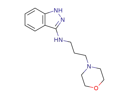 Molecular Structure of 108552-93-8 (N-(3-morpholin-4-ylpropyl)-1H-indazol-3-amine)