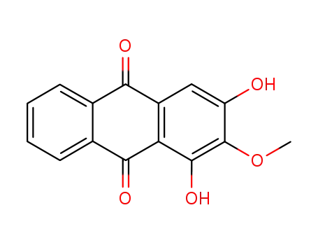 Molecular Structure of 10383-63-8 (Anthraquinone, 1,3-dihydroxy-2-methoxy-)