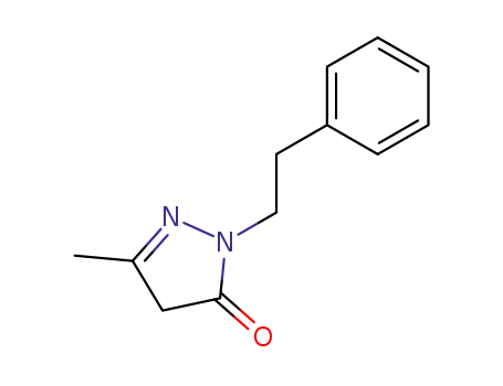 Molecular Structure of 949-26-8 (3-METHYL-1-(2-PHENYLETHYL)-2-PYRAZOLIN-5-ONE)